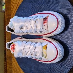 CONVERSE ChuckTaylor ALL*STAR WomensDouble Tongue FloralSneakers. 7.5 (#1222B)